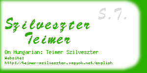 szilveszter teimer business card